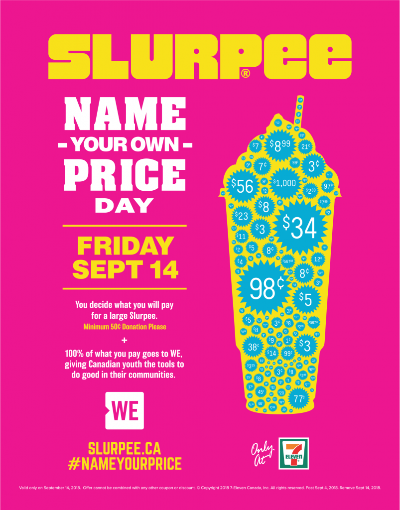 7-Eleven Canada: The Return of Slurpee Name Your Price Day